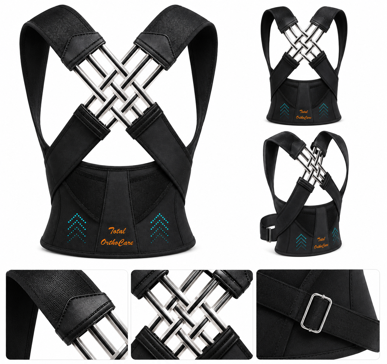 Advanced X-Back Posture Corrector with Lumbar Support – Adjustable Back Brace for Men & Women