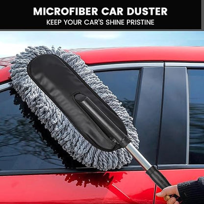 Extendable Microfiber Car Duster – Scratch-Free Soft Cleaning Brush