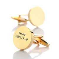 Engraved Round Name Cufflink