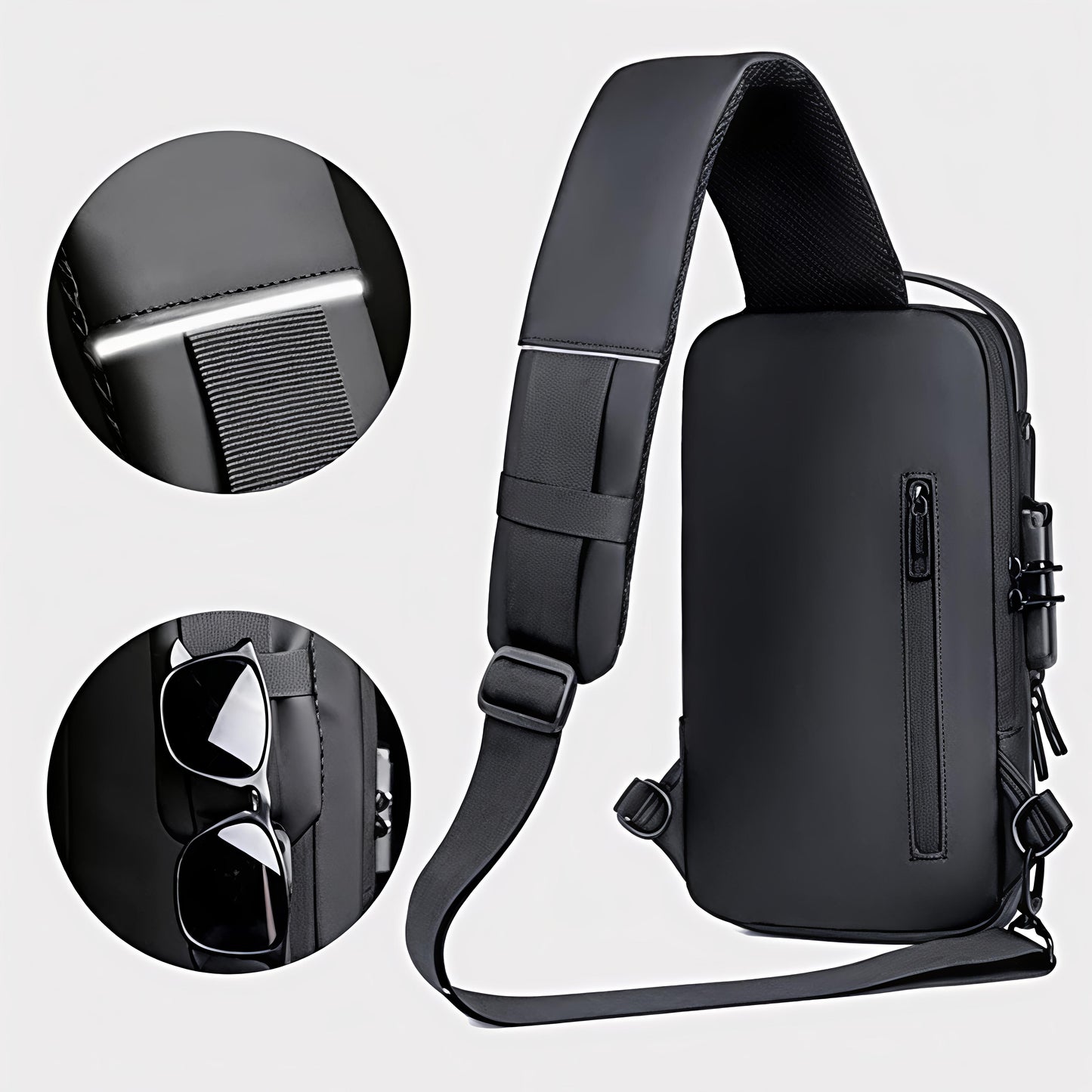 Shoulder bag with USB charging