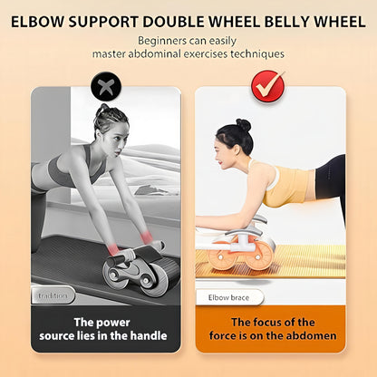 Rebound Ab Roller Wheel with Elbow Support – Core & Abs Workout Equipment