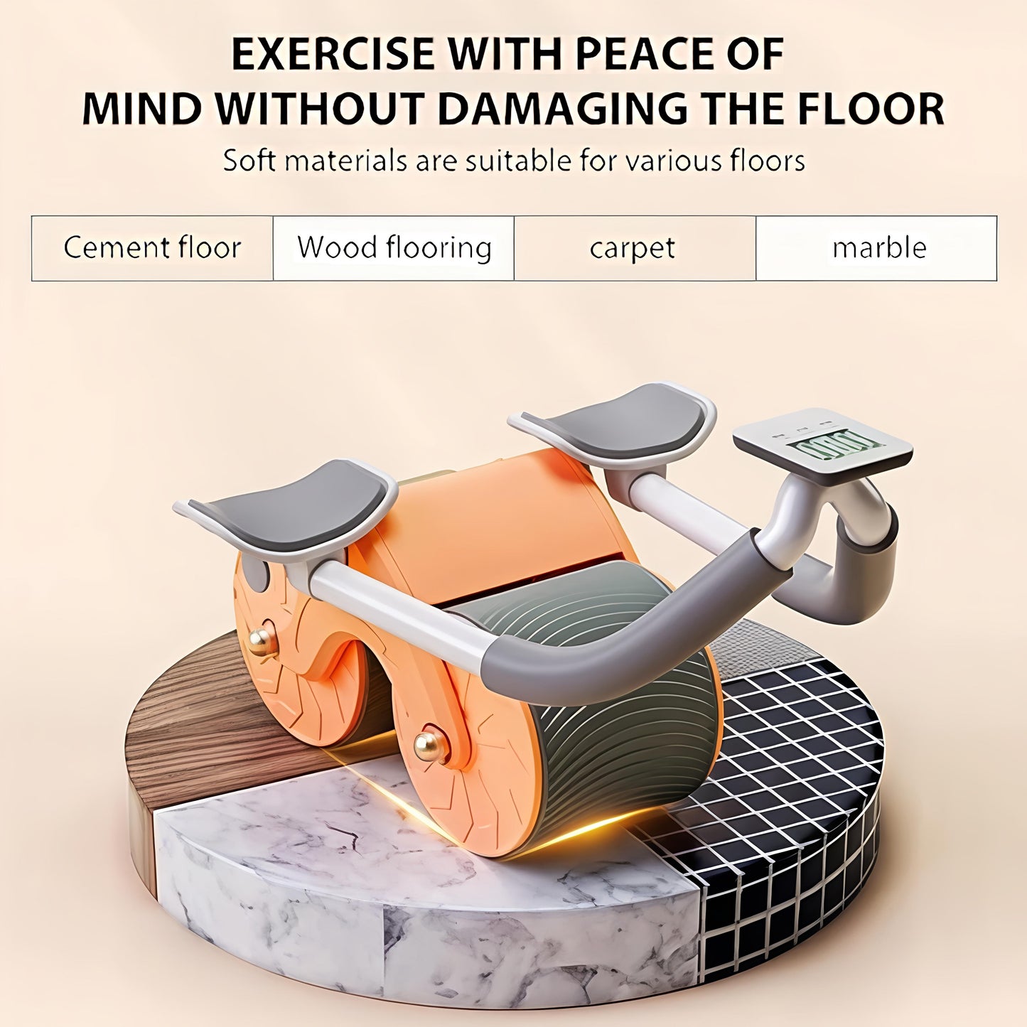 Rebound Ab Roller Wheel with Elbow Support – Core & Abs Workout Equipment