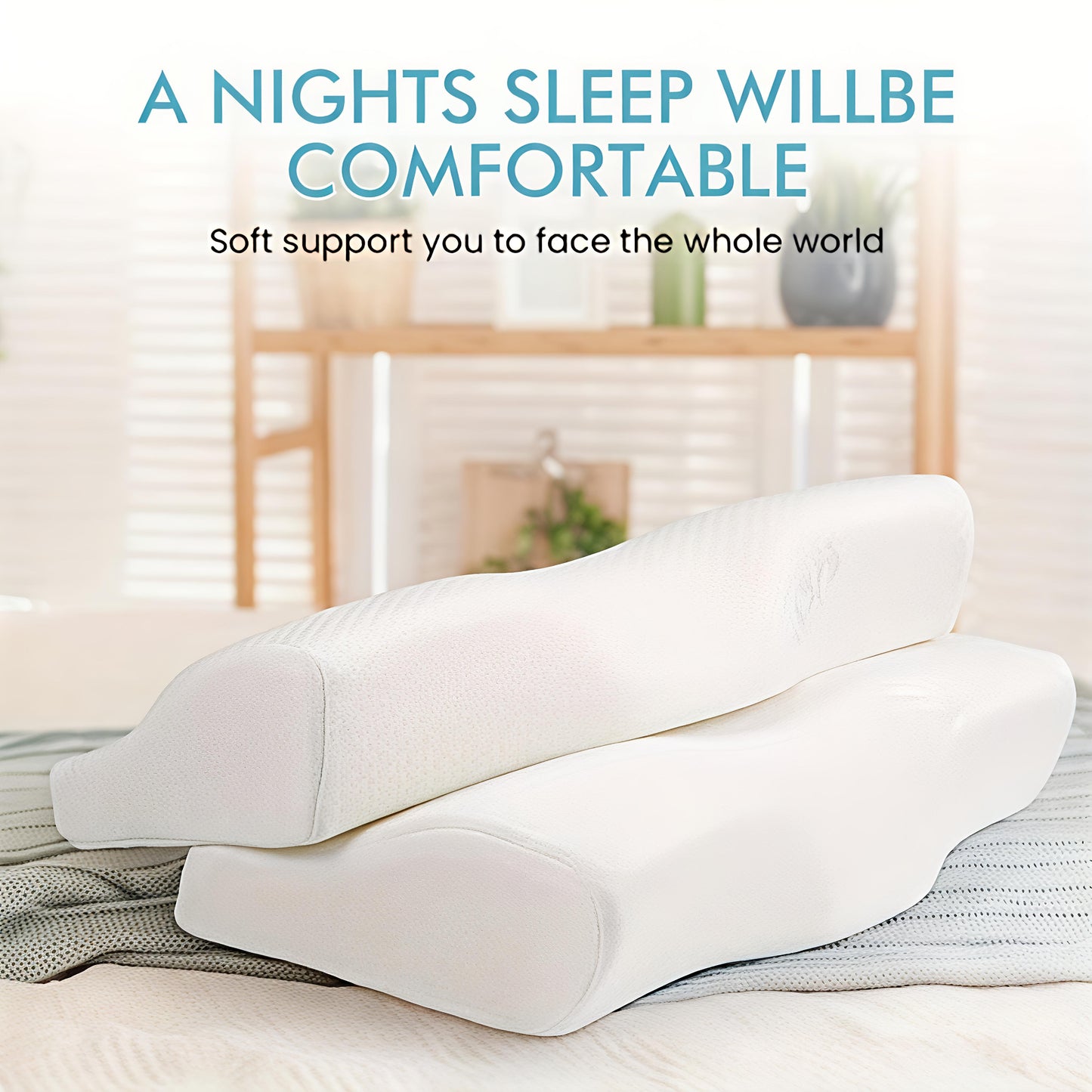 Ergonomic Memory Foam Cervical Pillow – Orthopedic Neck Support Pillow for Sleeping
