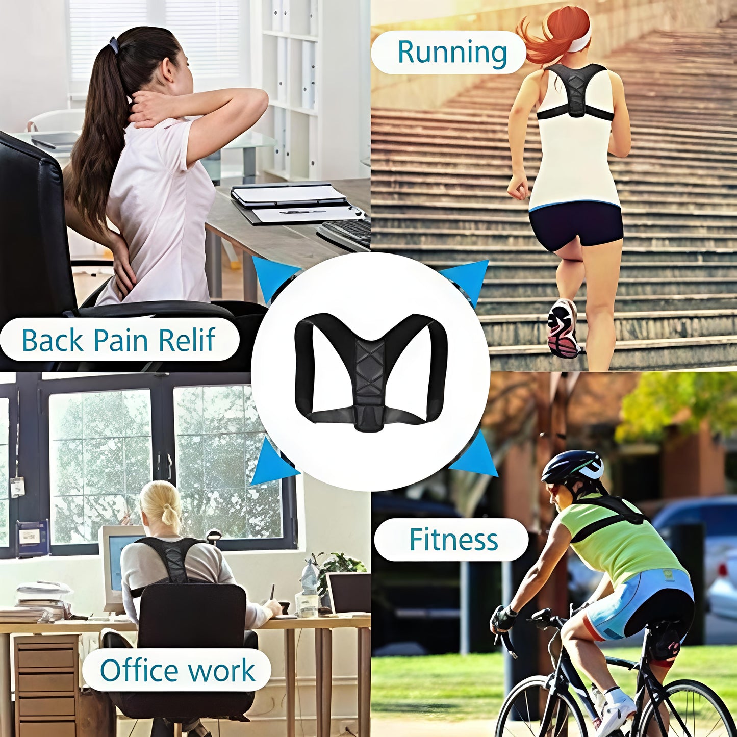 Adjustable Posture Corrector Brace for Men & Women – Back Support Shoulder Straightener