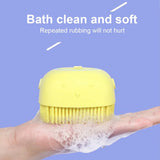 Silicone Bath And Body Shower Brush With Liquid Soap Dispenser (random Color)