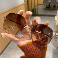 New Polygonal Metal Sunglasses Retro Ladies